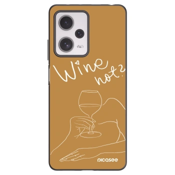 Picasee silikonski črni ovitek za Xiaomi Redmi Note 12 Pro+ 5G - Wine not