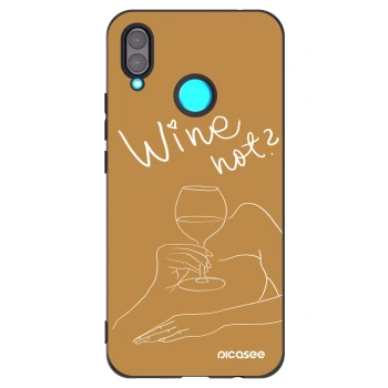 Picasee silikonski črni ovitek za Huawei Nova 3 - Wine not