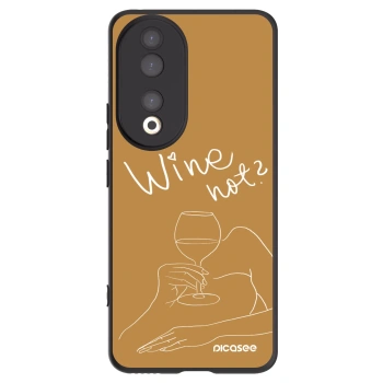 Picasee silikonski črni ovitek za Honor 90 5G - Wine not