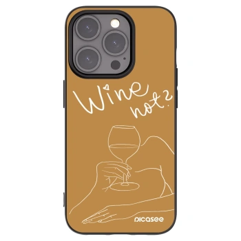 Picasee silikonski črni ovitek za Apple iPhone 15 Pro - Wine not
