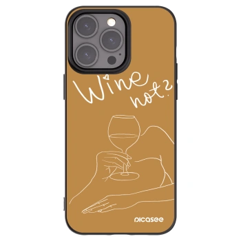 Picasee silikonski črni ovitek za Apple iPhone 15 Pro Max - Wine not