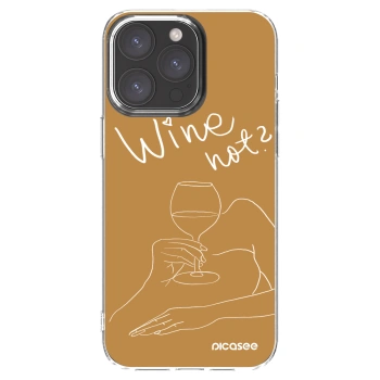 Picasee silikonski prozorni ovitek za Apple iPhone 15 Pro Max - Wine not