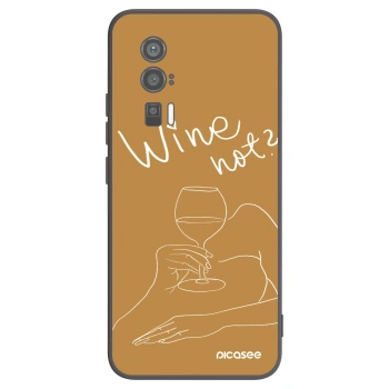 Picasee silikonski črni ovitek za Xiaomi Poco F5 Pro 5G - Wine not