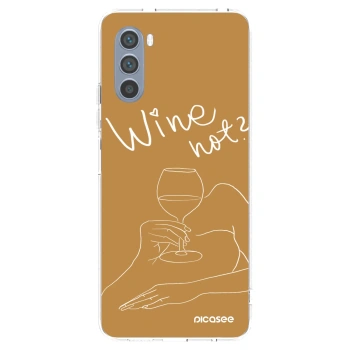 Picasee silikonski prozorni ovitek za Motorola Moto G62 - Wine not