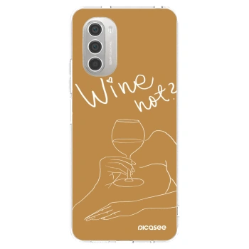 Picasee silikonski prozorni ovitek za Motorola Moto G51 - Wine not