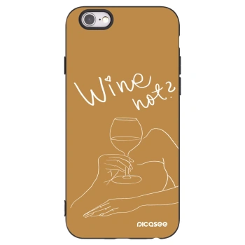 Picasee silikonski črni ovitek za Apple iPhone 6/6S - Wine not
