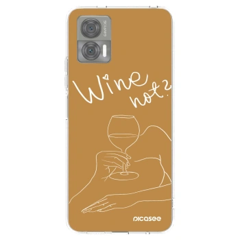 Picasee silikonski prozorni ovitek za Motorola Edge 30 Neo - Wine not