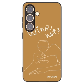 Picasee silikonski črni ovitek za Samsung Galaxy S24 S921B 5G - Wine not