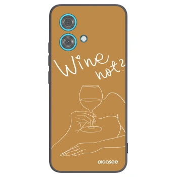 Picasee silikonski črni ovitek za Motorola Edge 40 Neo - Wine not