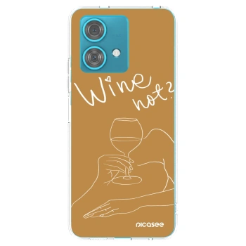 Picasee silikonski prozorni ovitek za Motorola Edge 40 Neo - Wine not