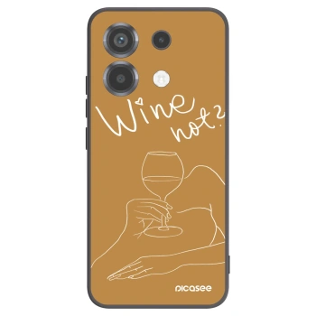 Picasee silikonski črni ovitek za Xiaomi Poco X6 - Wine not