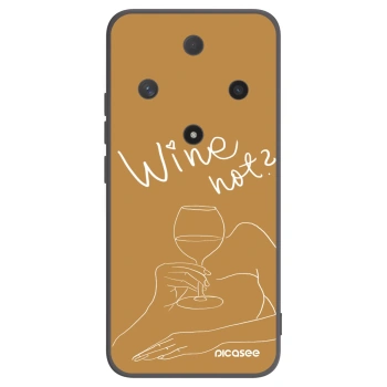 Picasee silikonski črni ovitek za Honor Magic6 Lite 5G - Wine not