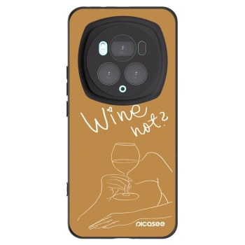 Picasee silikonski črni ovitek za Honor Magic6 Pro - Wine not