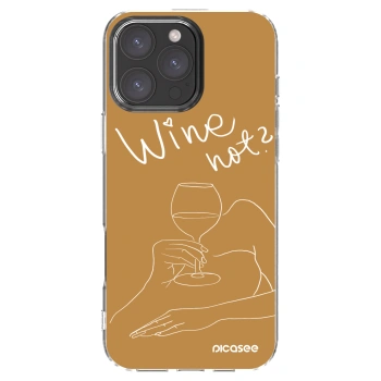 Picasee silikonski prozorni ovitek za Apple iPhone 16 Pro Max - Wine not