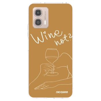 Picasee silikonski prozorni ovitek za Motorola Moto G53 5G - Wine not