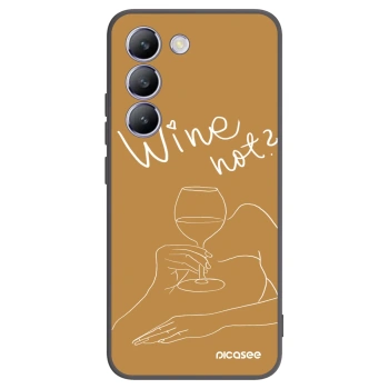 Picasee silikonski črni ovitek za Vivo V40 SE 5G - Wine not