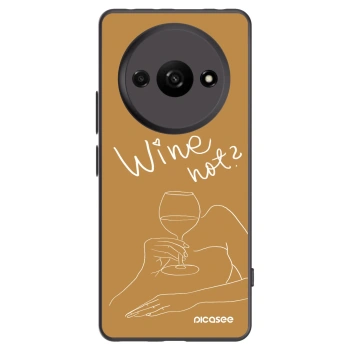Picasee silikonski črni ovitek za Xiaomi Redmi A3 - Wine not