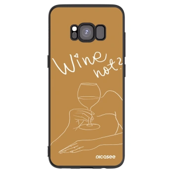 Picasee silikonski črni ovitek za Samsung Galaxy S8 G950F - Wine not