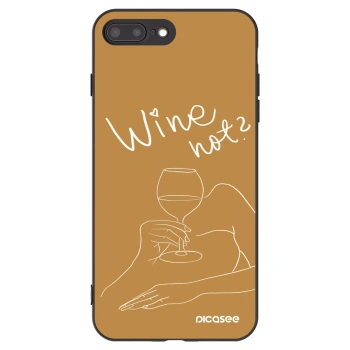 Picasee silikonski črni ovitek za Apple iPhone 8 Plus - Wine not