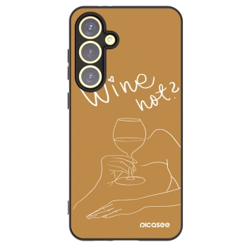 Picasee silikonski črni ovitek za Samsung Galaxy S24 FE S721B - Wine not