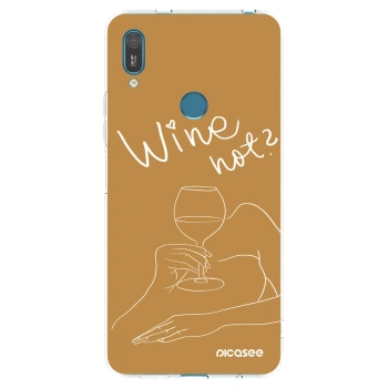 Picasee silikonski prozorni ovitek za Huawei Y7 2019 - Wine not