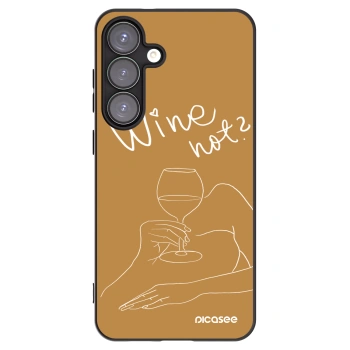 Picasee silikonski črni ovitek za Samsung Galaxy S25+ 5G - Wine not