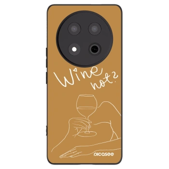 Picasee silikonski črni ovitek za Honor Magic7 Lite 5G - Wine not