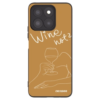 Picasee silikonski črni ovitek za Honor X8c - Wine not