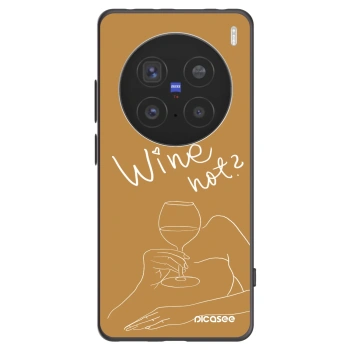 Picasee silikonski črni ovitek za Vivo X200 Pro - Wine not