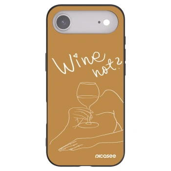 Picasee silikonski črni ovitek za Apple iPhone Air - Wine not