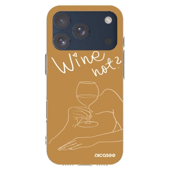 Picasee silikonski prozorni ovitek za Apple iPhone 17 Pro - Wine not