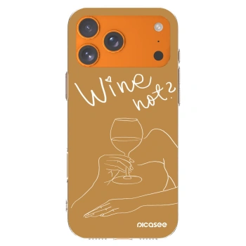 Picasee silikonski prozorni ovitek za Apple iPhone 17 Pro Max - Wine not