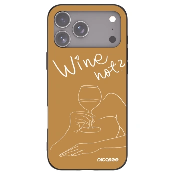 Picasee silikonski črni ovitek za Apple iPhone 17 Pro Max - Wine not