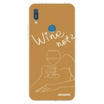 Picasee silikonski prozorni ovitek za Huawei Y6 2019 - Wine not
