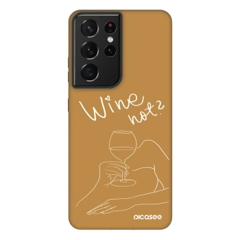 Picasee Fashion Case za Samsung Galaxy S21 Ultra 5G G998B - Wine not