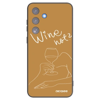 Picasee silikonski črni ovitek za Samsung Galaxy S25 FE 5G - Wine not