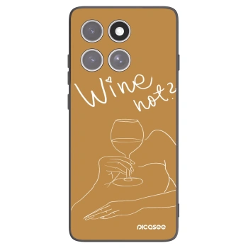 Picasee silikonski črni ovitek za Motorola Edge 60 Fusion - Wine not