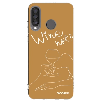 Picasee silikonski prozorni ovitek za Huawei P30 Lite - Wine not