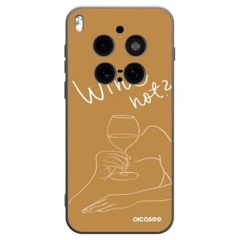 Picasee silikonski črni ovitek za Vivo X300 Pro - Wine not