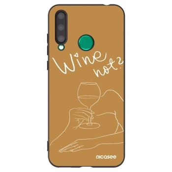 Picasee silikonski črni ovitek za Honor 20 Lite - Wine not