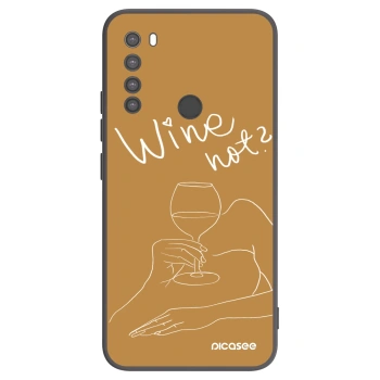 Picasee silikonski črni ovitek za Xiaomi Redmi Note 8 - Wine not