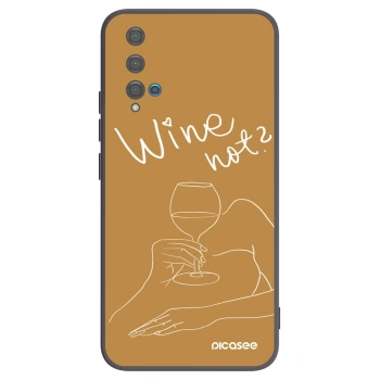 Picasee silikonski črni ovitek za Huawei Nova 5T - Wine not