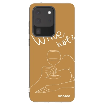 Picasee silikonski prozorni ovitek za Samsung Galaxy S20 Ultra 5G G988F - Wine not