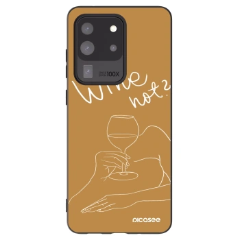 Picasee silikonski črni ovitek za Samsung Galaxy S20 Ultra 5G G988F - Wine not