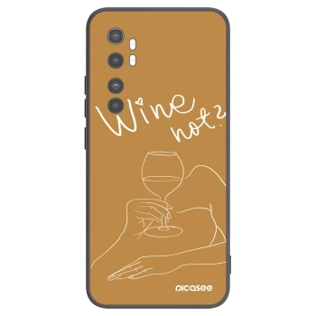 Picasee silikonski črni ovitek za Xiaomi Mi Note 10 Lite - Wine not