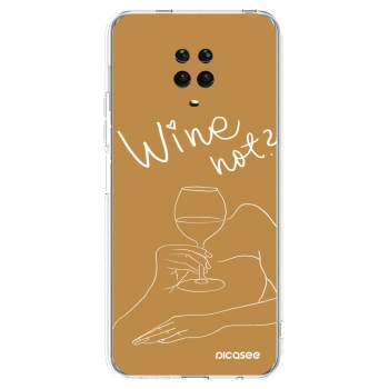 Picasee silikonski prozorni ovitek za Xiaomi Redmi Note 9S - Wine not