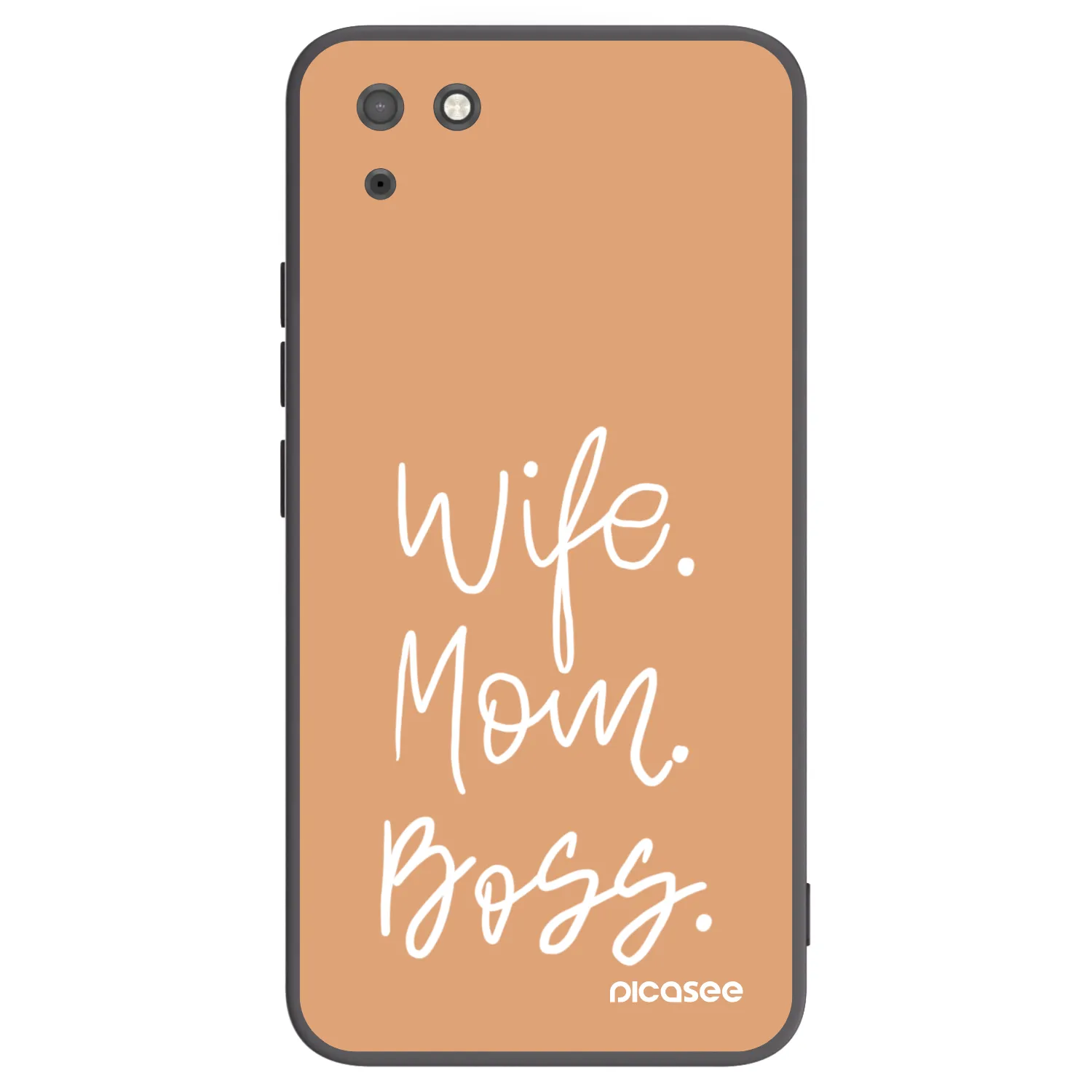 Picasee silikonski črni ovitek za Huawei Y5P - Boss Mama