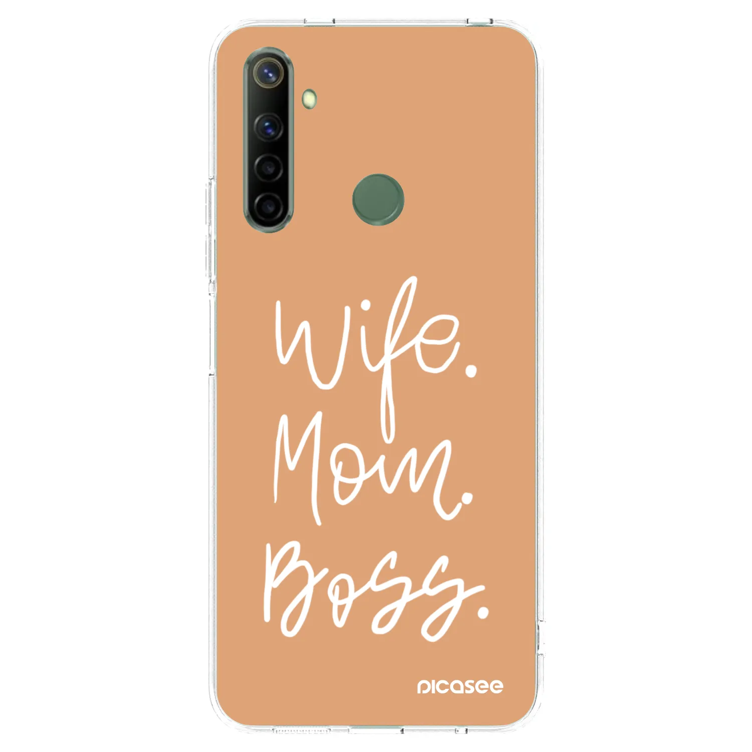 Picasee silikonski prozorni ovitek za Realme 6i - Boss Mama