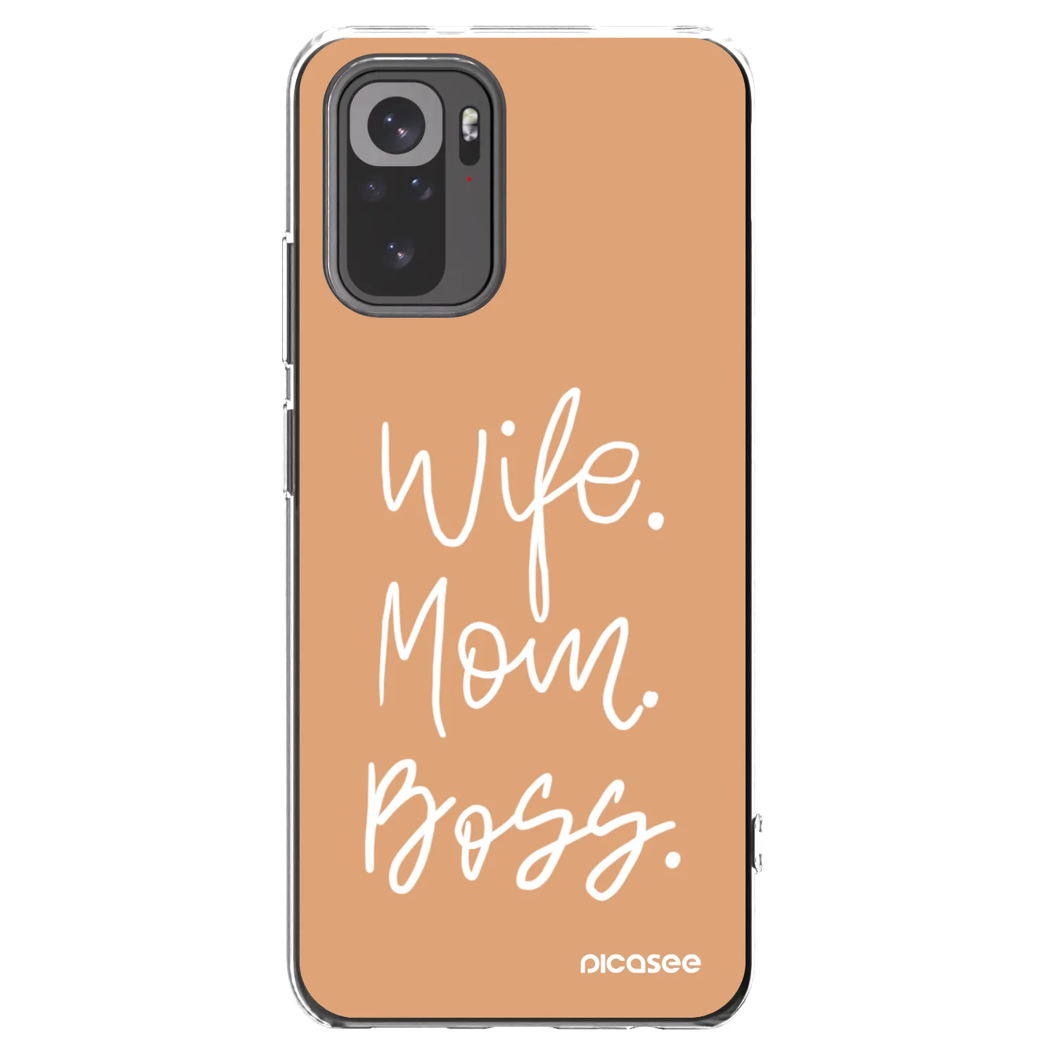 Picasee silikonski prozorni ovitek za Xiaomi Redmi Note 10 - Boss Mama