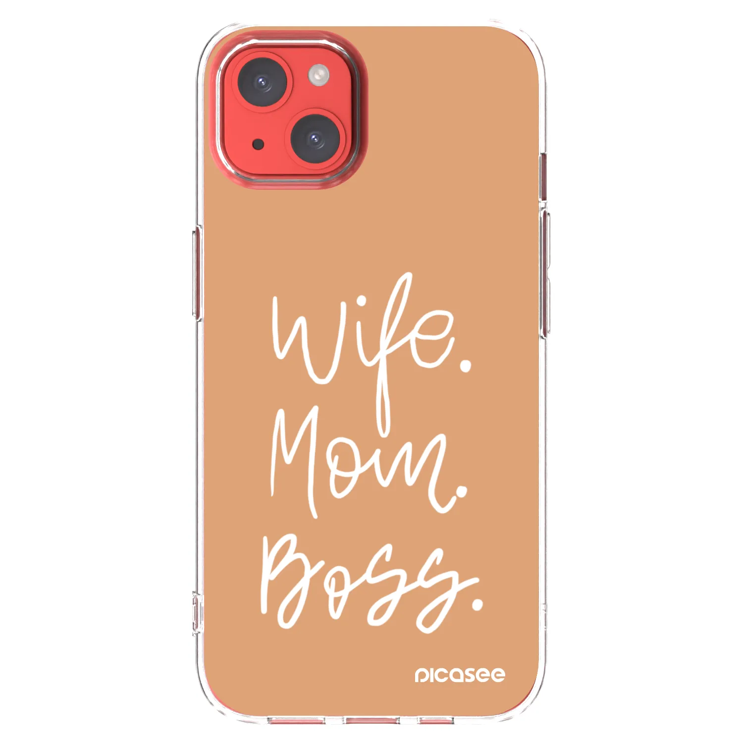 Picasee silikonski prozorni ovitek za Apple iPhone 13 - Boss Mama